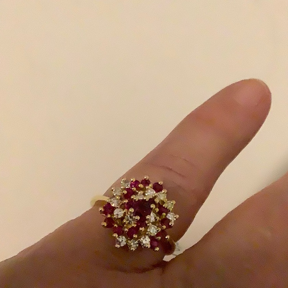 Ruby and diamond ring - Picture 2 of 5